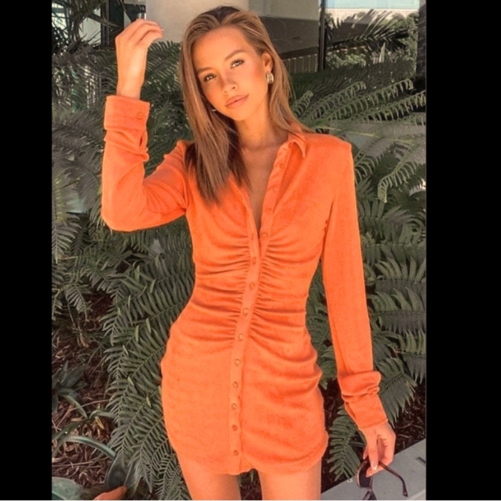 - With Jean orange dress XL
